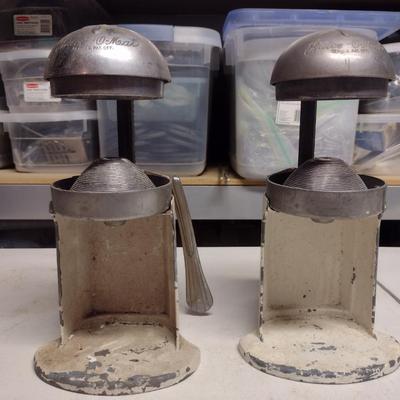 Pair of Vintage Juice-O-Mat Juicers