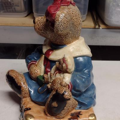 Numbered Boyd's Collection Teddy Bear Cookie Jar- Bailey Bear on Suitcase