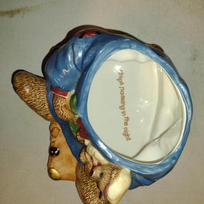 Numbered Boyd's Collection Teddy Bear Cookie Jar- Bailey Bear on Suitcase