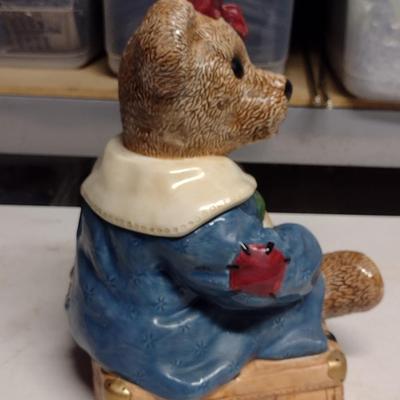 Numbered Boyd's Collection Teddy Bear Cookie Jar- Bailey Bear on Suitcase