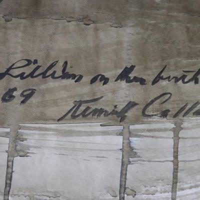 Large 13 ft Long 1969 Kenneth Callahan Original Sumi Ink Wash Painting on Paper