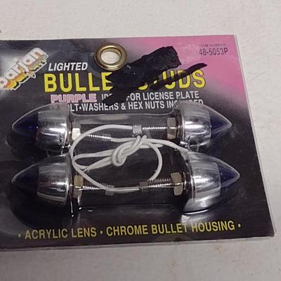 Barjan Purple and Chrome Bullet Stud Lights