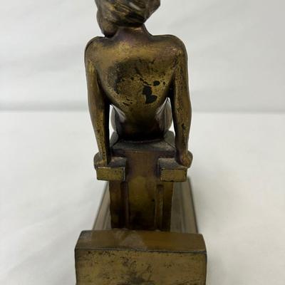 Brass Deco Bookend