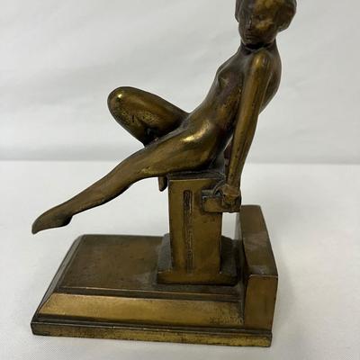 Brass Deco Bookend