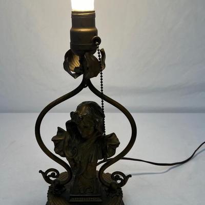 Antique Brass Figural Lamp