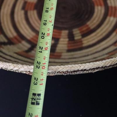 Antique Southwest Native American Woven 22 inch Basket with Spiral Design