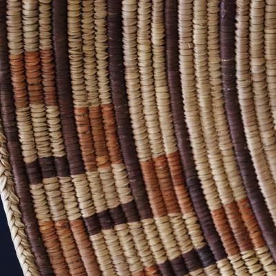 Antique Southwest Native American Woven 22 inch Basket with Spiral Design
