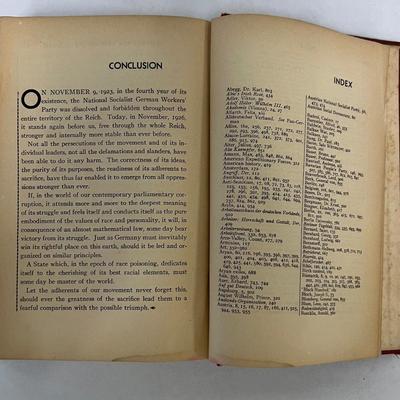 "Mein Kampf" 1939 First U.S. Edition Book