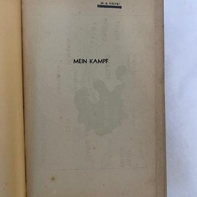 "Mein Kampf" 1939 First U.S. Edition Book