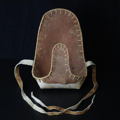 Native American Alaskan Birch Bark Baby Carrier