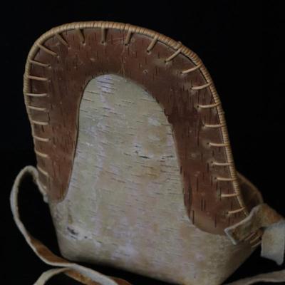 Native American Alaskan Birch Bark Baby Carrier