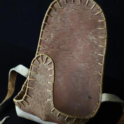 Native American Alaskan Birch Bark Baby Carrier