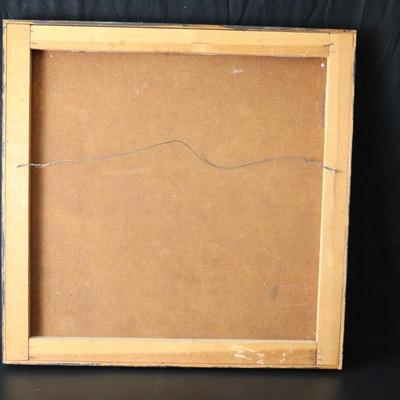 Vintage Abstract Mid Century Original Landscape Painting Signed by Miller