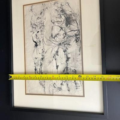 Original Kenneth Callahan (American, 1905 - 1986) Ink Wash Painting of Coastal Landscape Scene