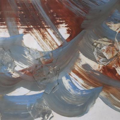1976 Kenneth Callahan (American, 1905 - 1986) Original Oil and Tempera on Paper Titled "Sunset"