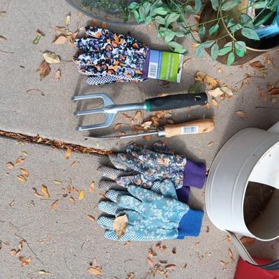 FLOWER POTS, GARDENING GLOVES & TOOLS