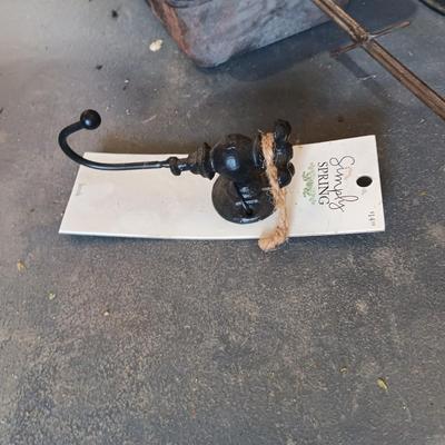 COAL BUCKET W/SHOVEL, MAZOLA CORN POPPER AND A FAUCET WALL HOOK
