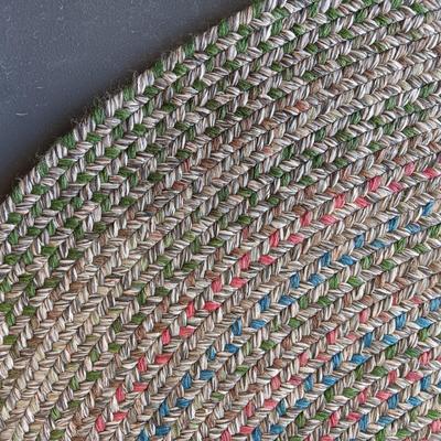 BRAIDED AREA RUG WITH MAT