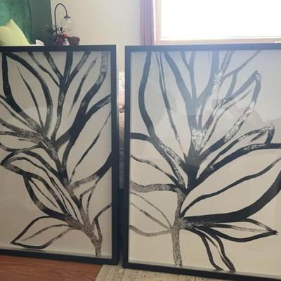 art frame set (Leaf Instinct 1 by Vincent Van Gogh - 2 Piece Picture Frame Painting Print Set.