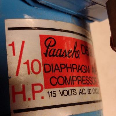 Paasche 1/10 Hp 115 Volt Diaphragm Air Compressor