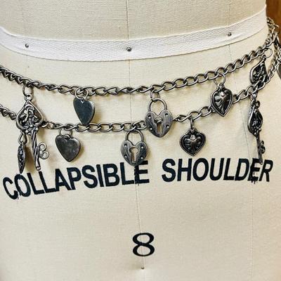 Chain with Charms Metal Belt