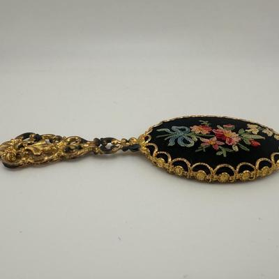 Petit Hand Mirror with Embroidery