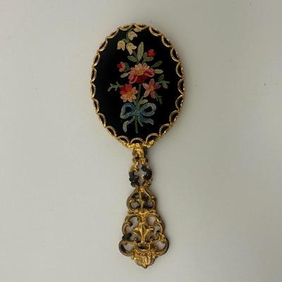 Petit Hand Mirror with Embroidery