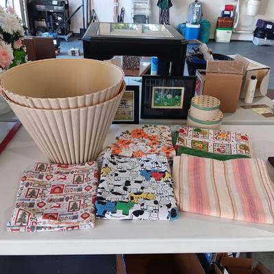 LINEN TABLECLOTHS, END TABLE AND MORE