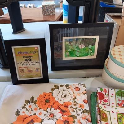 LINEN TABLECLOTHS, END TABLE AND MORE