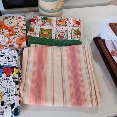 LINEN TABLECLOTHS, END TABLE AND MORE