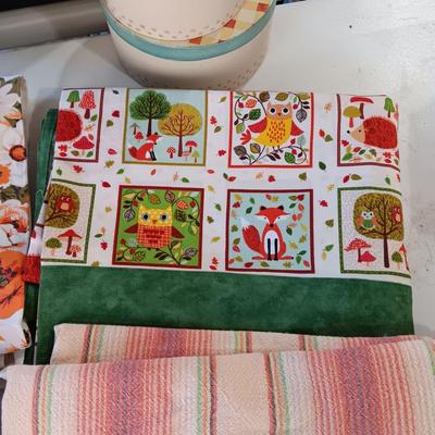 LINEN TABLECLOTHS, END TABLE AND MORE