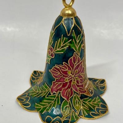 Cloisonné Bell Christmas Tree Ornament with musical instruments images