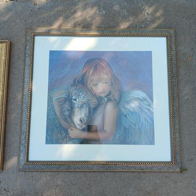 2 FRAMED PICTURES OF CHILDREN