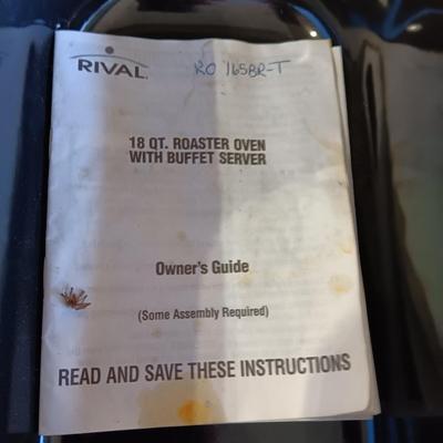 RIVAL 18 QUART ROASTER OVEN WITH 3 SECTION WARMING INSERT