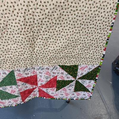 QUILTED DOG THROW BLANKET AND SOME HAND TOWELS