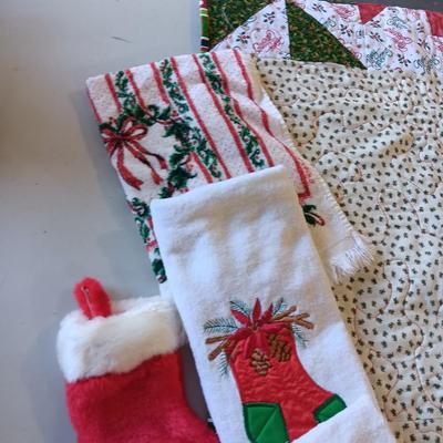 QUILTED DOG THROW BLANKET AND SOME HAND TOWELS