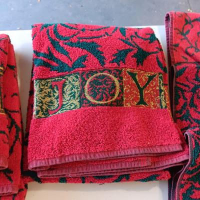 NOEL AND JOY TOWELS, HAND TOWELS AND WASHCLOTHS