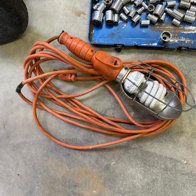BLACK AND DECKER ORBITAL POLISHER, RANDOM SOCKETS AND TROUBLE LIGHT