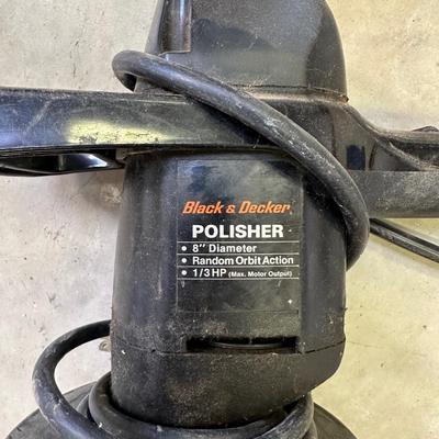 BLACK AND DECKER ORBITAL POLISHER, RANDOM SOCKETS AND TROUBLE LIGHT