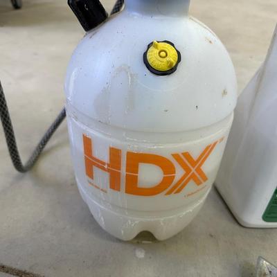 CHEMICAL SPRAYERS, ROUND-UP, SPRINKLER LINE, TROWELS COLLAPSING LEAF BAG AND SPRINKLER