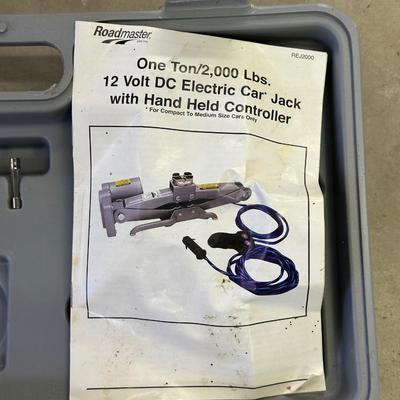 BLACK & DECKER ROTARY TOOL KIT, AND ROADMASTER 12V ELECTRIC CAR JACK