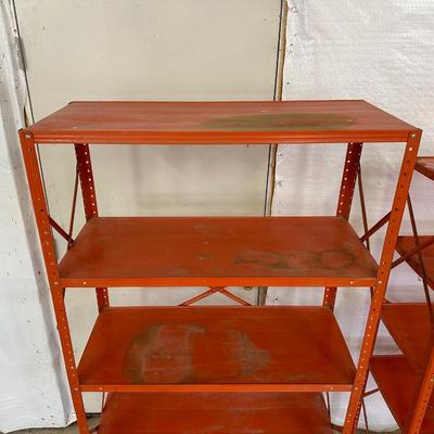 2 METAL STORAGE SHELVES