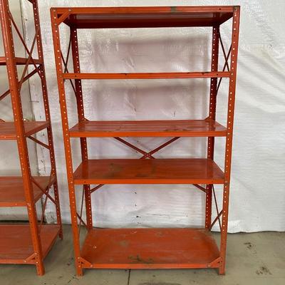 2 METAL STORAGE SHELVES