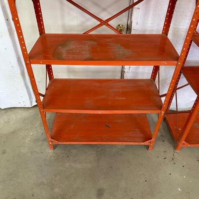 2 METAL STORAGE SHELVES
