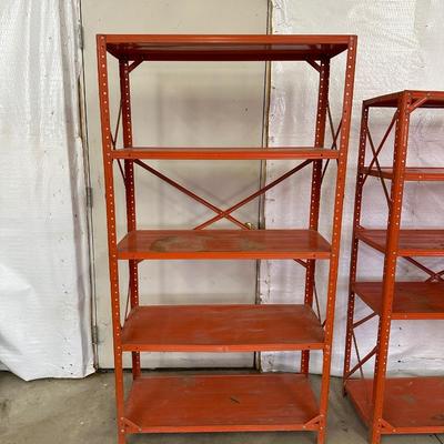 2 METAL STORAGE SHELVES
