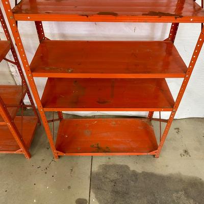 2 METAL STORAGE SHELVES