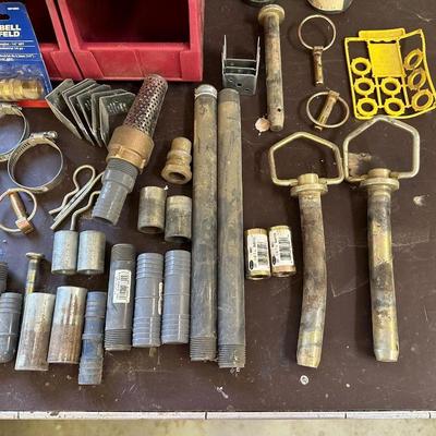 IRRIGATION REPAIR FITTINGS, BENCH STORAGE AND HARDWARE