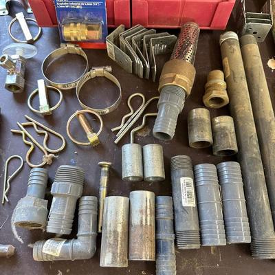 IRRIGATION REPAIR FITTINGS, BENCH STORAGE AND HARDWARE