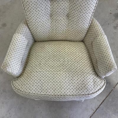 UPHOLSTERED SWIVEL, ROCKER CHAIR