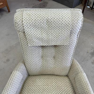 UPHOLSTERED SWIVEL, ROCKER CHAIR